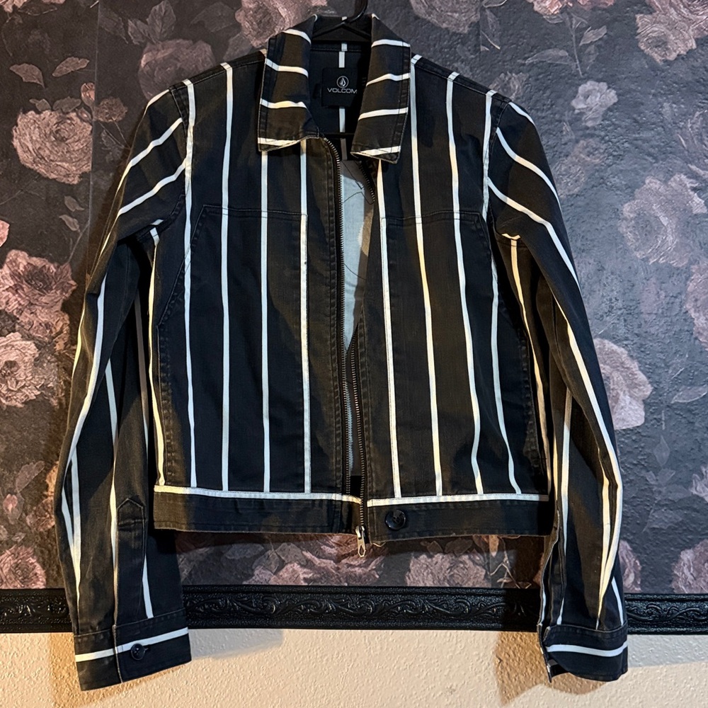 Striped Black Patch Cherry 'Love' Jacket - image 2